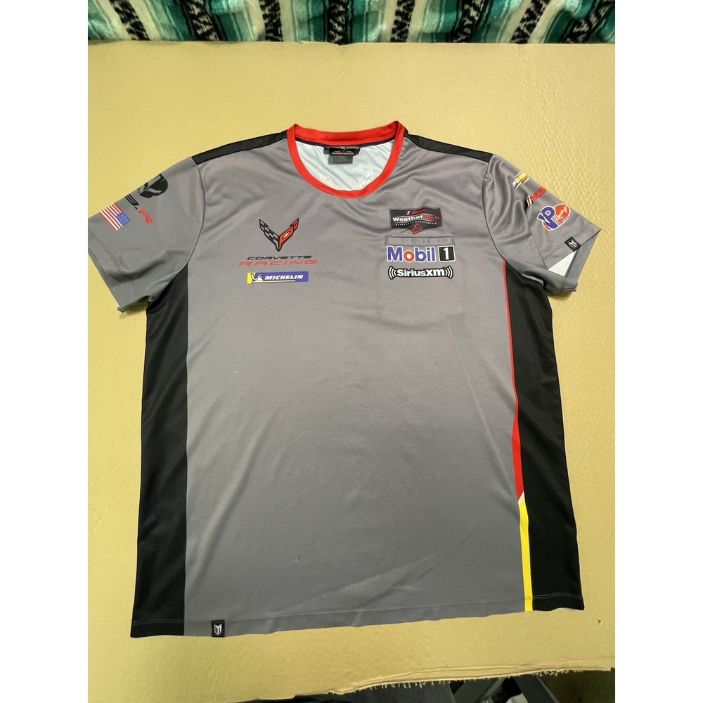 Men's Corvette Racing Chevrolet Shirt Jersey Size 3X Short Sleeve Graphic Shirt